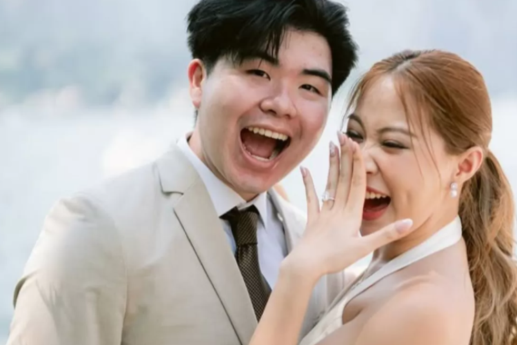 Selamat! Enrico Winaldy Resmi Lamar Kiara Virly Ditengah Indahnya Hamparan Danau Italia 