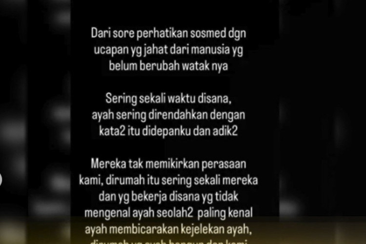 Konflik Sarwendah dan Ruben Onsu Memanas, Unggahan Betrand Peto Dukung Sang Ayah Hingga Singgung Soal Provokator