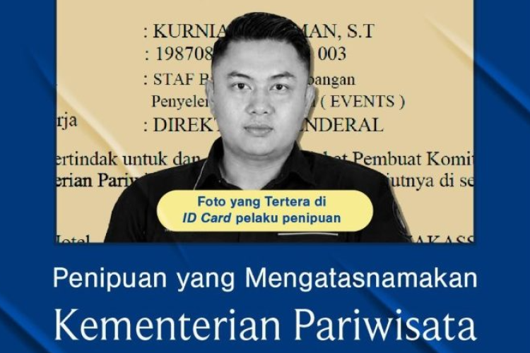 Siapa Kurnia Rakhman? Penipu yang Memesan Kamar Hotel dan Souvenir yang Mengatasnamakan KEMENPAR
